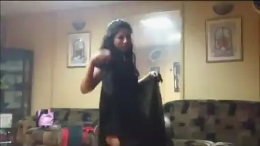 Seductive Pakistani housewife dancing in two...