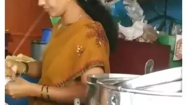 Hot aunty cooking