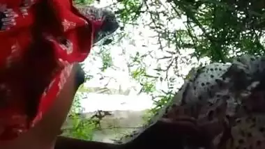 Beautiful village girl fucking with her lover outdoor