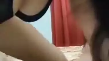 Very cute desi babe giving blowjob