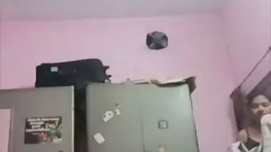 Sister changing dress caught on camera by brother