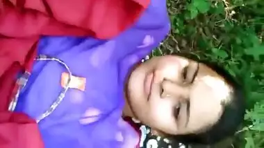 Beautiful girl fucked in jungle by lover