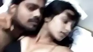 Sexy college girl video sex action with her lover