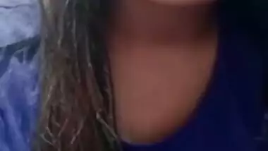 Paid girl shows her boobs on video call