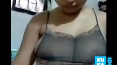 young indian shows her huge tits in webcam