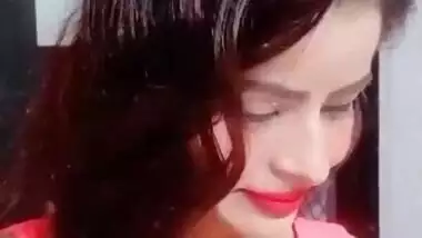 Desi beautiful girl selfie video making