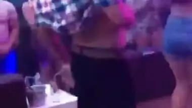 Nude College Girl Dancing On Party