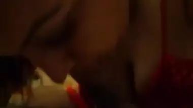 Chubby Desi MILF in sexy lingerie worships hard XXX cock in bedroom