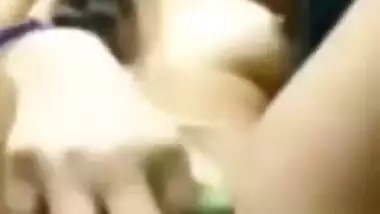 Desi Teen girl Put Cucumba Inside Pussy and her asshole