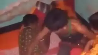 Desi charmer has mouth and pussy penetrated during XXX group sex MMS
