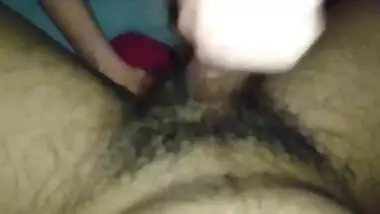 White milf milking my Indian cock and cumming all over 