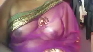 Divya in transparent Boobs and ass show