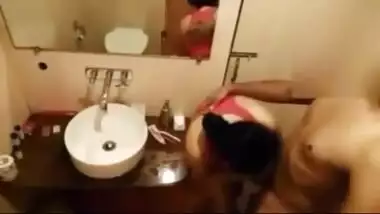 Hot bhabhi sucking her devar’s dick in the bathroom