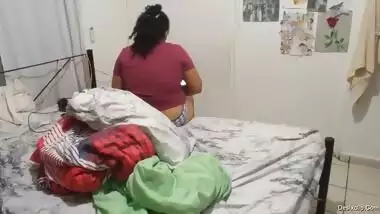 Chubby aunty in panties captured via secret camera