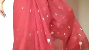 Sexy Bhabi Strip Her Saree and Showing Ass and Pussy