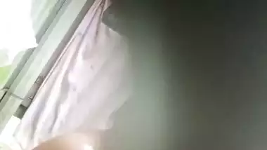 Outdoor nude bath video update of viral busty MILF