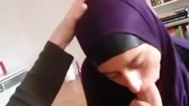 Hijabi Turkish Muslimah sucks a Nazis Big Nordic-German Dick