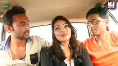 Bgrade indian desi babe has her boobs pressed in a car.