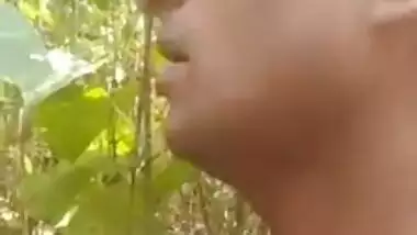 Village couple Outdoor romance and Boob sucking