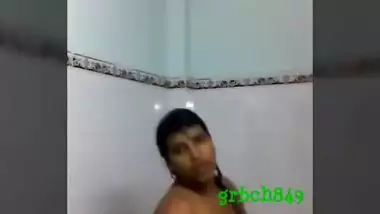 1222 Indian girl nude dancing in bathroom