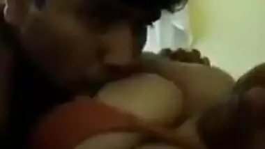 Indian XXX partners won't start sex until guy worships huge tits