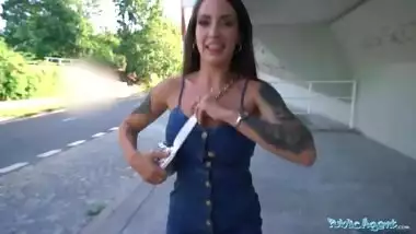 Public Agent Sexy as Fuck Spanish big Tits and Ass Fucked by Rail Tracks