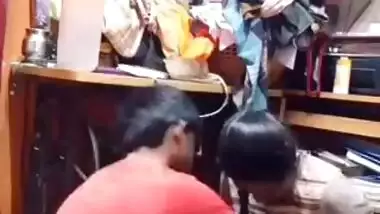 Desi boobs press and sucking in tailor shop