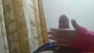 Indian girl handjob boobjob to her customer at his house