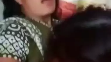 Horny as hell Indian guy can't stop licking girlfriend's nipple