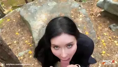 Brunette Public Deepthroats Dick And Rough Fucks In The Wood