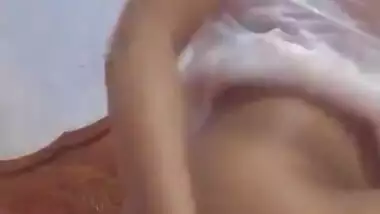 Horny girl nude show and blowjob part 1