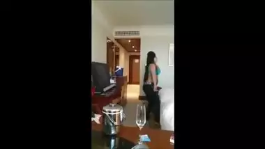 Hot Amateur Indians Dancing in a Hotel Room