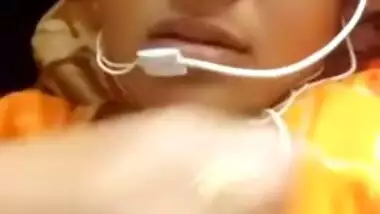 Beautiful Desi mom milking her huge XXX boobs during video call