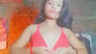 Dehati teen girl showing virgin boobs and pussy