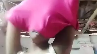 Dehati girl showing her boobs and pussy