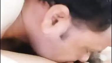 Indian Hubby Licking Hairy Pussy Of Wife On Live