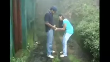 Hot College Lovers Enjoying Sex Outside Ground Mms