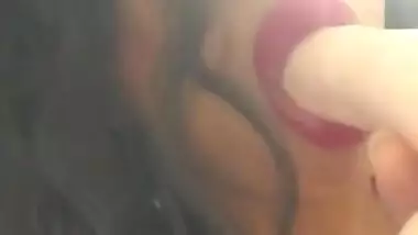 Horny Desi Sucks Dildo