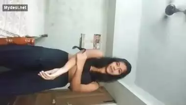 Beautiful girl making video.