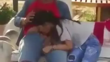 Hot college girl caught sucking cock in park