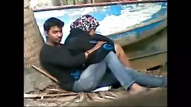 Horny couple outdoor quick sex