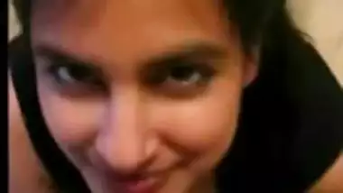 Desi girl sucking boyfriend cock on his birthday