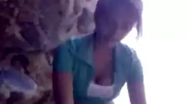 22 cute virgin girl fucked by boyfrnd behind a rock