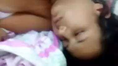 Sleeping girl captured