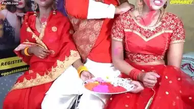 XXX Holi Special father in law fuck two daughter in law’s in Holi Hindi voice