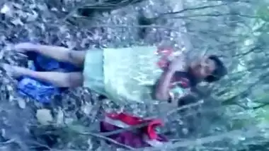 Desi village girl stripping in the forest