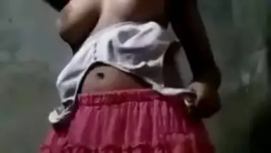 Desi Dehati striptease selfie episode for her bf