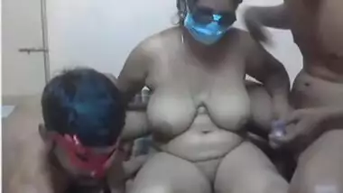 Prostitute aunty masked threesome sex porn