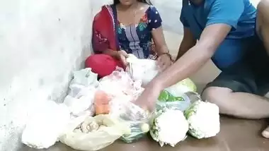 Indian girl selling vegetable sex other people