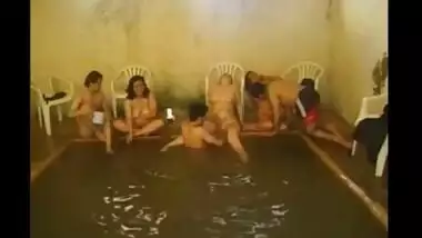 Group sex video between many girls and boys in swimming pool